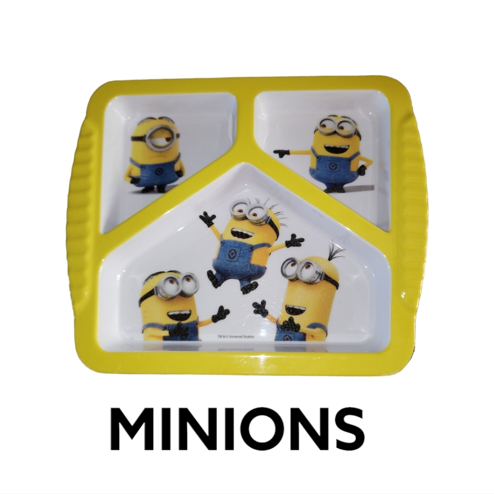 Zak! Minnions Melamine Divided Children's Plate